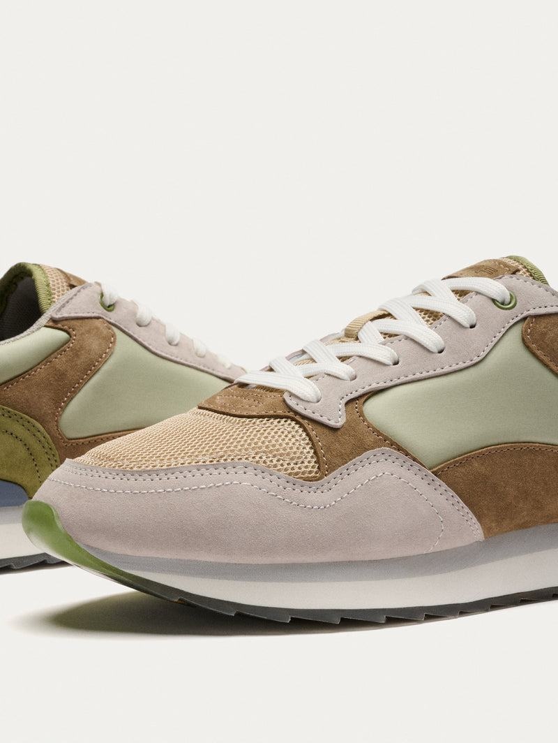 Men's HOFF CITY BAKU Trainers Green Brown Beige | IRELAND EQKB9