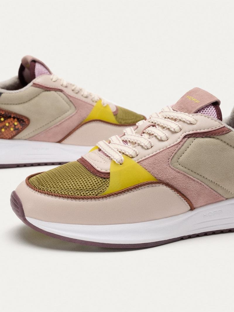 Women's HOFF DISTRICT BOURBON Trainers Pink Yellow Grey | IRELAND QPHY4